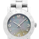 Marc Jacobs Amy Analog Mother of Pearl Grey Dial Silver Steel Strap Watch for Women - MBM8608 Authentic Buy Shop Now