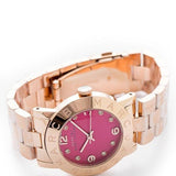 Marc Jacobs Amy Purple Dial Rose Gold Steel Strap Watch for Women - MBM8618 Authentic Buy Shop Now