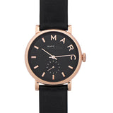 Marc Jacobs Baker Black Dial Black Leather Strap Watch for Women - MBM8633 Authentic Buy Shop Now