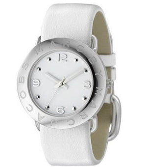Marc Jacobs Amy White Dial White Leather Strap Watch for Women - MBM1136 Authentic Buy Shop Now
