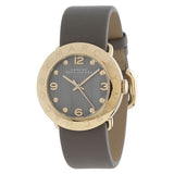 Marc Jacobs Amy Grey Dial Grey Leather Strap Watch for Women - MBM1287 Authentic Buy Shop Now