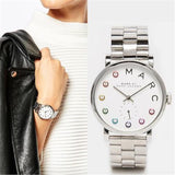 Marc Jacobs Marc White Dial Silver Steel Strap Watch for Women - MBM3420 Authentic Buy Shop Now