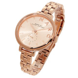 Marc Jacobs Sally Rose Gold Dial Rose Gold Steel Strap Watch for Women - MBM3364 Authentic Buy Shop Now