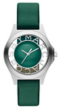Marc Jacobs Henry Skeleton Green Dial Green Leather Strap Watch for Women - MBM1336 Authentic Buy Shop Now