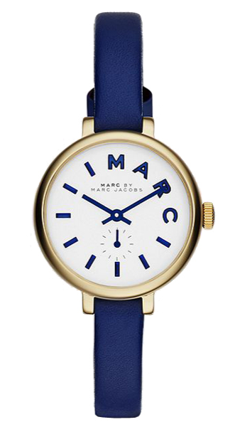 Marc Jacobs Sally White Dial Blue Leather Strap Watch for Women - MBM1354 Authentic Buy Shop Now
