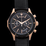 Maserati Circuito Black Dial Black Leather Strap Watch For Men - R8871627001 Authentic Buy Shop Now