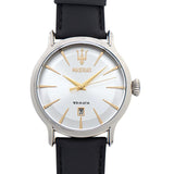 Maserati Epoca White Dial Black Leather Strap Watch For Men - R8851118002 Authentic Buy Shop Now