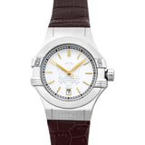 Maserati Potenza Silver Dial Brown Leather Strap Watch For Women - R8851108506 Authentic Buy Shop Now