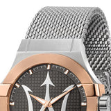 Maserati Potenza Quartz Grey Dial Silver Mesh Bracelet Watch For Men - R8853108007 Authentic Buy Shop Now