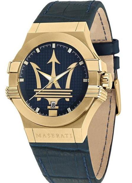 Maserati Potenza Blue Dial Blue Leather Strap Watch For Men - R8851108035 Authentic Buy Shop Now