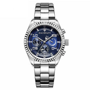 Maserati Competizione Blue Dial Silver Steel Strap Watch For Men - R8853100011 Authentic Buy Shop Now