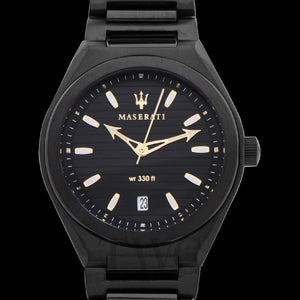 Maserati Triconic Analog Black Dial Black Steel Strap Watch For Men - R8853139004 Authentic Buy Shop Now