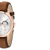 Maserati Ricordo Chronograph Silver Dial Brown Leather Strap Watch For Men - R8871633002 Authentic Buy Shop Now