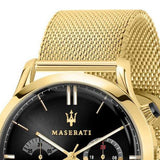 Maserati Ricordo Chronograph Black Dial Stainless Steel Mesh Bracelet Watch For Men - R8873633003 Authentic Buy Shop Now