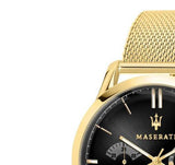 Maserati Ricordo Chronograph Black Dial Stainless Steel Mesh Bracelet Watch For Men - R8873633003 Authentic Buy Shop Now