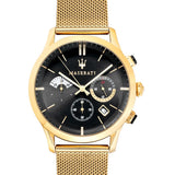 Maserati Ricordo Chronograph Black Dial Stainless Steel Mesh Bracelet Watch For Men - R8873633003 Authentic Buy Shop Now