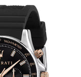 Maserati SFIDA 44mm Black Silicon Chronograph Watch For Men - R8871640002 Authentic Buy Shop Now