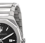 Maserati Stile Analog Black Dial Silver Steel Strap Watch For Men - R8853142003 Authentic Buy Shop Now
