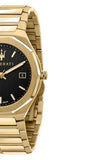 Maserati Stile Black Dial Gold Steel Strap Watch For Men - R8853142004 Authentic Buy Shop Now