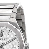 Maserati Stile 3H White Dial Silver Steel Strap Watch For Men - R8853142005 Authentic Buy Shop Now