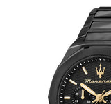 Maserati Stile Chronograph Black Dial Black Steel Strap Watch For Men - R8873642005 Authentic Buy Shop Now