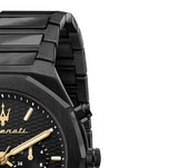 Maserati Stile Chronograph Black Dial Black Steel Strap Watch For Men - R8873642005 Authentic Buy Shop Now