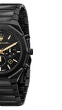 Maserati Stile Chronograph Black Dial Black Steel Strap Watch For Men - R8873642005 Authentic Buy Shop Now