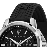 Maserati Successo Chronoraph Black Dial Black Silicon Strap Watch For Men - R8871621014 Authentic Buy Shop Now