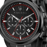 Maserati Successo 44mm Black Dial Black Steel Strap Watch For Men - R8873621014 Authentic Buy Shop Now