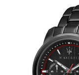 Maserati Successo 44mm Black Dial Black Steel Strap Watch For Men - R8873621014 Authentic Buy Shop Now