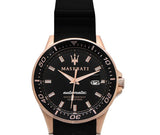 Maserati SFIDA Automatic Black Dial Black Rubber Strap Watch For Men - R8821140001 Authentic Buy Shop Now