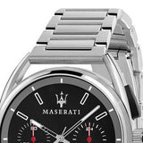 Maserati Trimarano Chronograph Black Dial Silver Stainless Steel Strap Watch For Men - R8873632003 Authentic Buy Shop Now