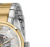 Maserati Traguardo Automatic White Skeleton Dial Two Tone Steel Strap Watch For Men - R8823112003 Authentic Buy Shop Now