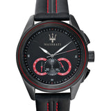 Maserati Traguardo Chronograph Black Dial Black Leather Strap Watch for Men - R8871612023 Authentic Buy Shop Now