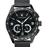 Maserati Traguardo Chronograph Black Dial Black Mesh Bracelet Watch For Men - R8873612031 Authentic Buy Shop Now