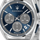 Maserati Trimarano Chronograph Blue Dial Silver Steel Strap Watch For Men - R8873632004 Authentic Buy Shop Now
