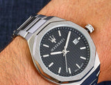 Maserati Stile Analog Black Dial Silver Steel Strap Watch For Men - R8853142003 Authentic Buy Shop Now