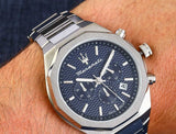 Maserati Stile Blue Dial Silver Steel Strap Watch For Men - R8873642006 Authentic Buy Shop Now