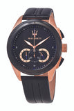 Maserati Traguardo 45mm Black Dial Watch Black Strap For Men - R8871612025 Authentic Buy Shop Now