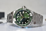 Maurice Lacroix Aikon Venturer Green Dial Silver Steel Strap Watch for Men - AI6057-SSL52-630-1 Authentic Buy Shop Now