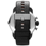Diesel Badass Chronograph Anthracite Dial Black Leather Strap Watch For Men - DZ7270 Authentic Buy Shop Now