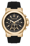 Michael Kors Dylan Chronograph Black Dial Black Rubber Strap Watch for Men - MK8445 Authentic Buy Shop Now