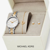 Michael Kors Pyper Quartz Silver Dial Two Tone Steel Strap Watch For Women - MK1041 Authentic Buy Shop Now