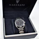 Maserati Trimarano Chronograph Black Dial Silver Stainless Steel Strap Watch For Men - R8873632003 Authentic Buy Shop Now