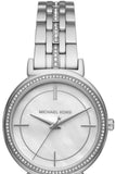 Michael Kors Cinthia White Mother of Pearl Dial Silver Steel Strap Watch for Women for Women - MK3641 Authentic Buy Shop Now