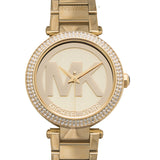 Michael Kors Parker Diamonds Gold Dial Gold Steel Strap Watch for Women - MK5784 Authentic Buy Shop Now