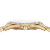 Michael Kors Lauryn Quartz Mother of Pearl Gold Dial Gold Steel Strap Watch For Women - MK4490 Authentic Buy Shop Now