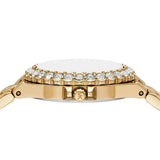 Michael Kors Lennox Quartz Green Dial Gold Steel Strap Watch For Women - MK7395 Authentic Buy Shop Now