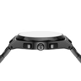 Michael Kors Lennox Chronograph Black Dial Black Steel Strap Watch For Men - MK9146 Authentic Buy Shop Now