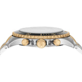 Michael Kors Bayville Chronograph Black Dial Two Tone Steel Strap Watch For Women - MK8872 Authentic Buy Shop Now